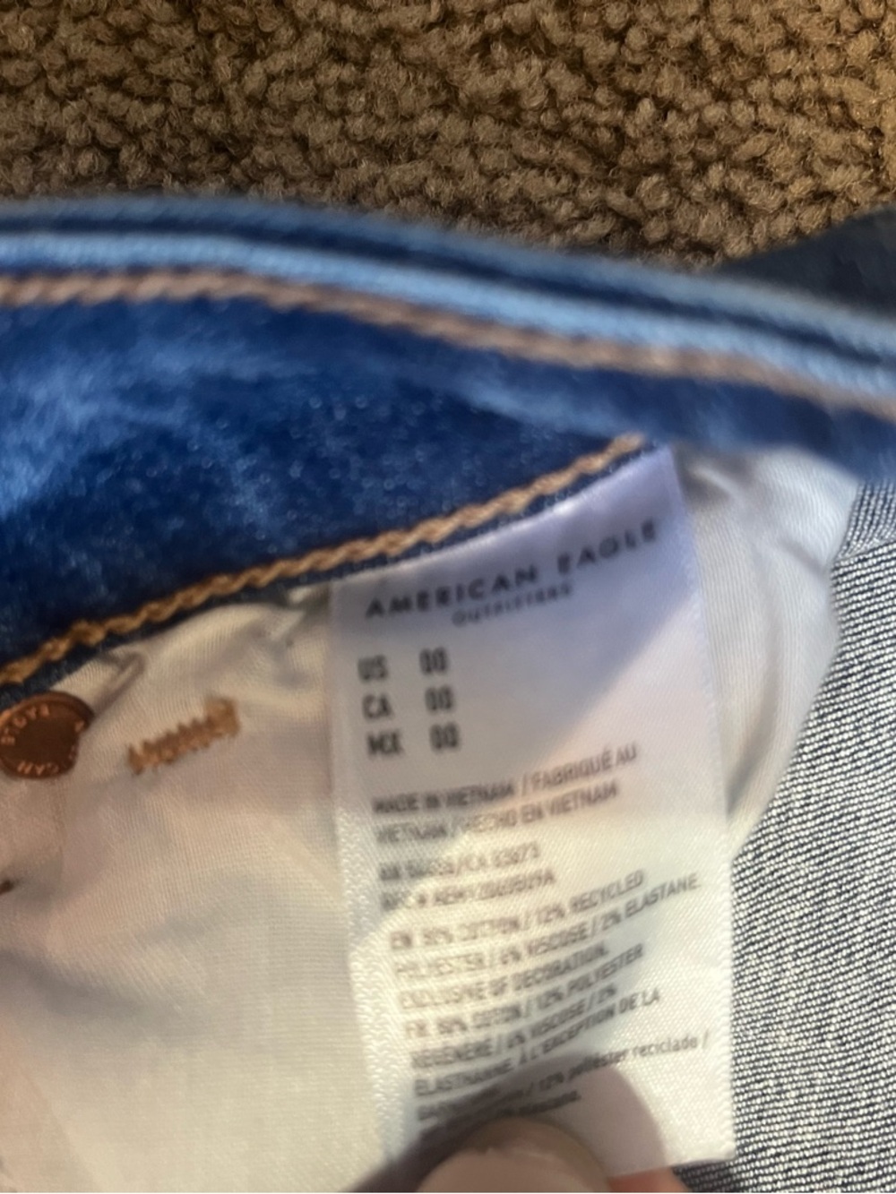 American eagle y2k vintage ripped jeans shorts women’s 2000’s - Picture 5 of 8